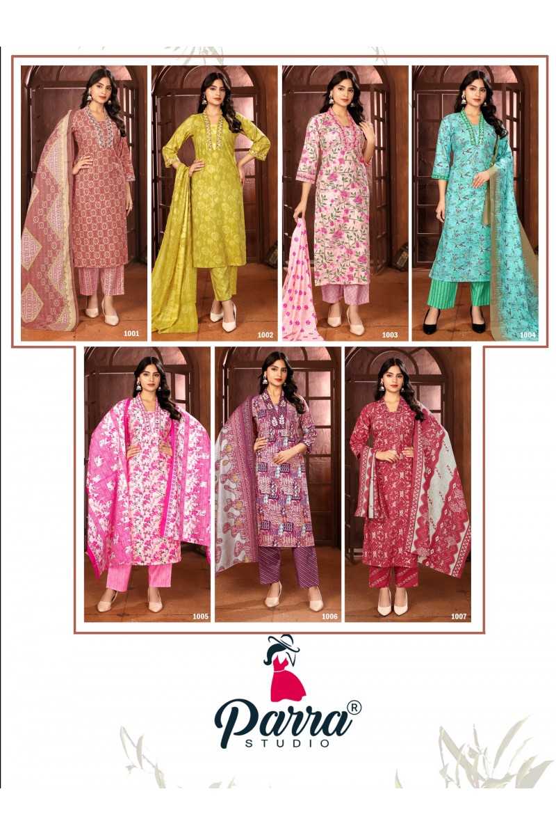 Parra Studio Kriti Readymade Chanderi Printed  New Designs Kurtis Set