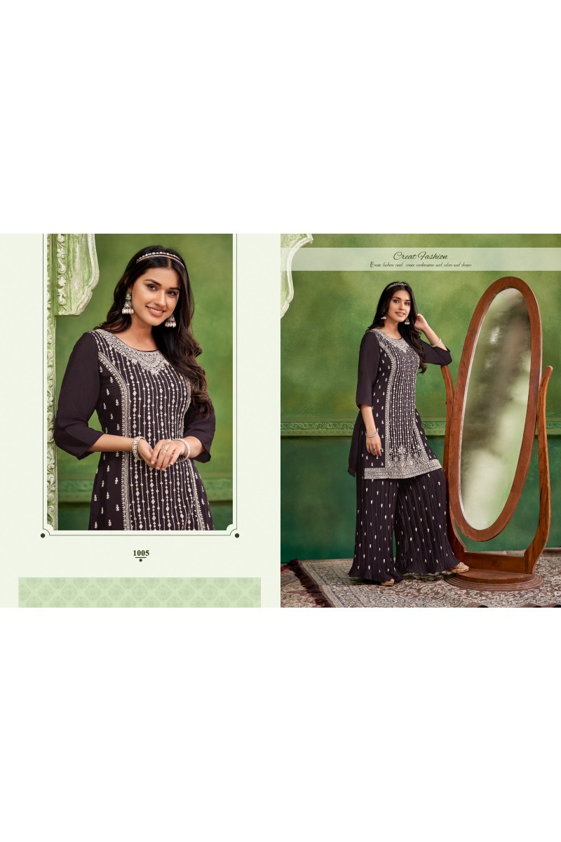 Khushi K.F Lamhay Wholesale Embroidered Readymade Kurti Catalogue