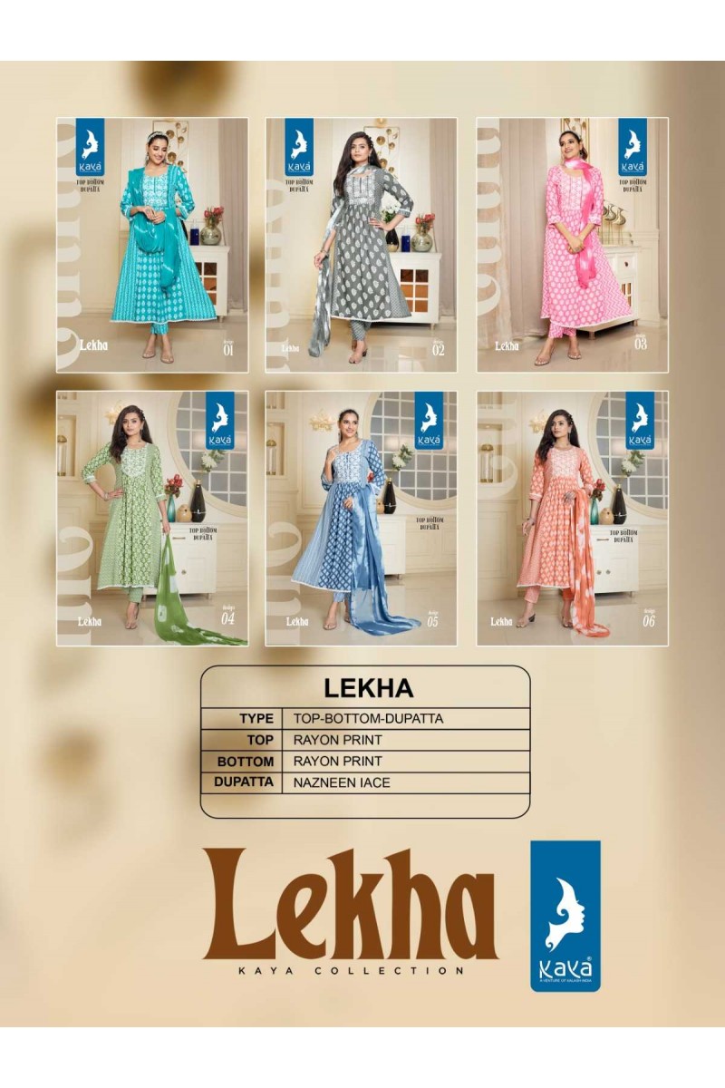 Kaya Lekha Designer Rayon Printed Kurti Catalogue Set Collection