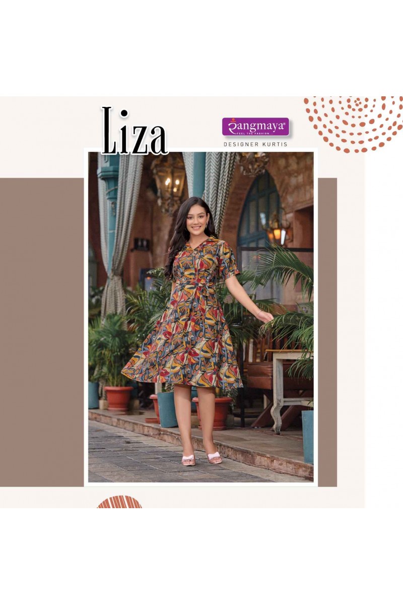 Rangmaya Liza Casual Wear Printed Designer Kurti Wholesale