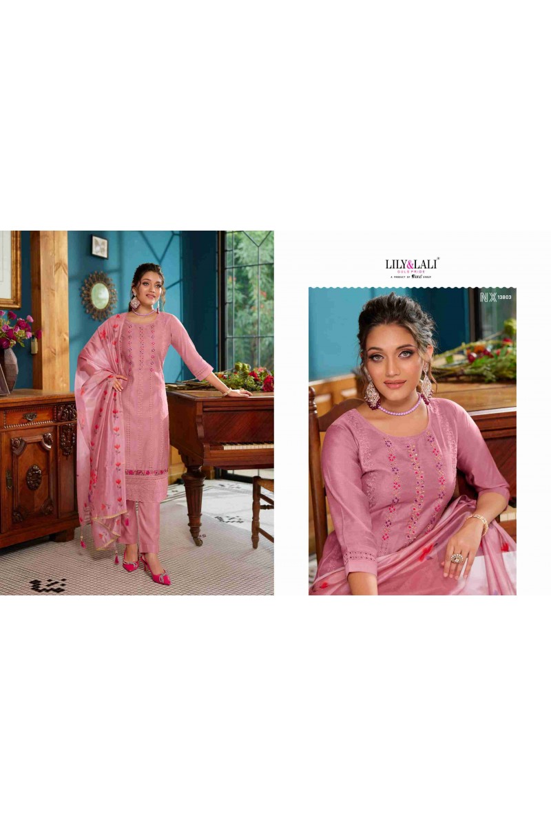 Lily & Lali Lucknowi Nx Designs  Festive Wear Kurti Pant Dupatta Set