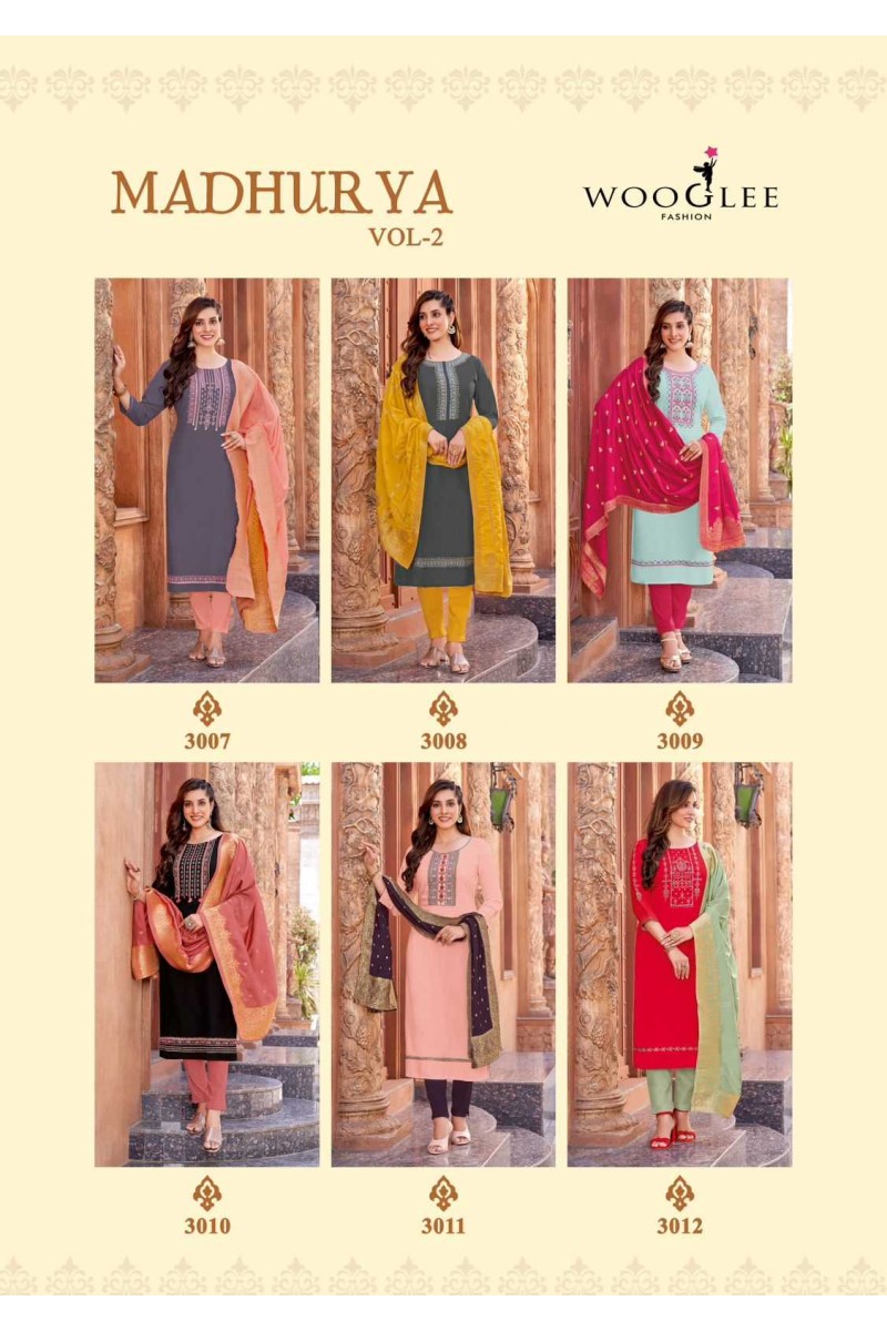 Wooglee Fashion Madhurya Vol-2 Rayon Casual Wear Kurti Catalogue Set