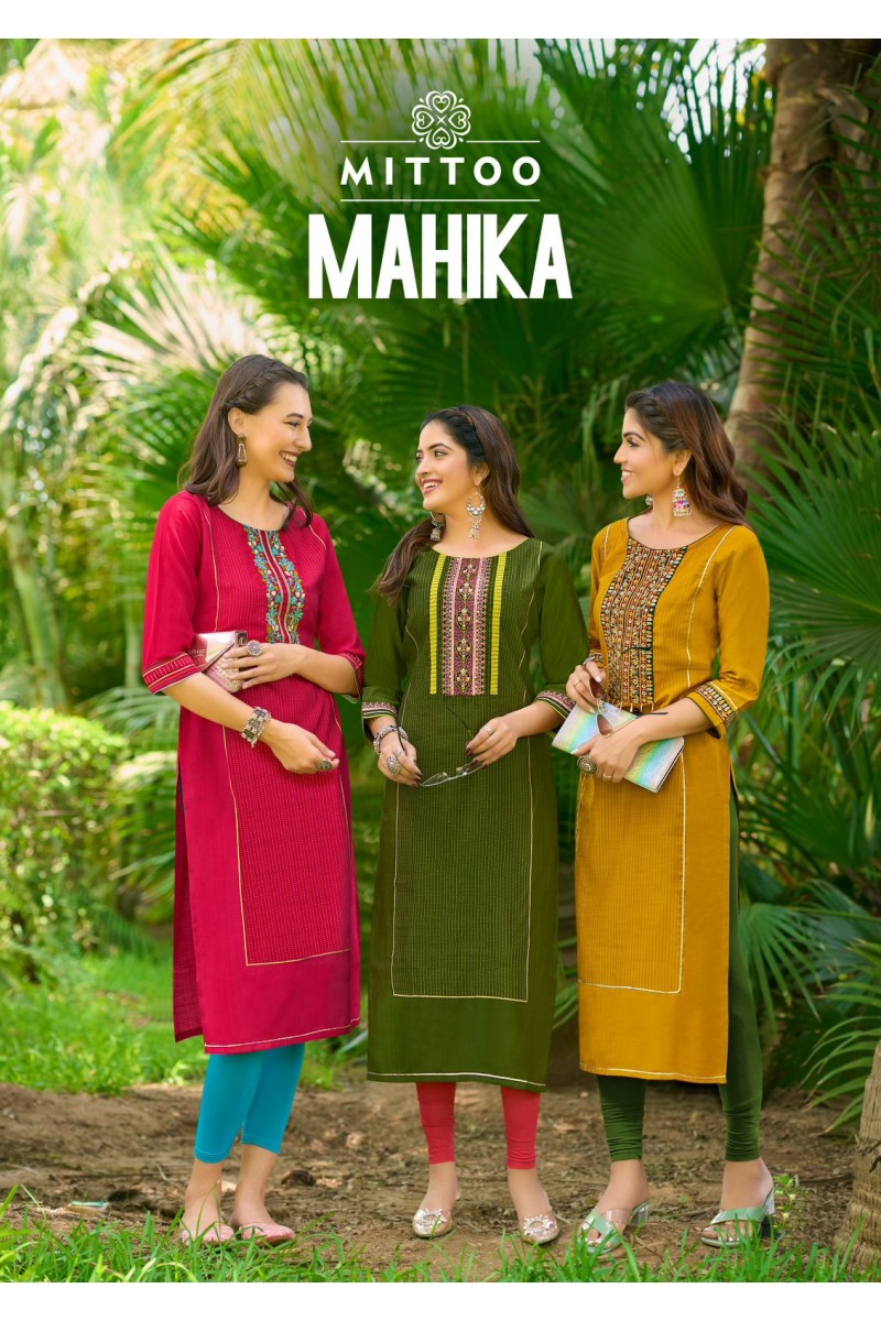 Mittoo Mahika Designer Women's Wear Handwork Latest Kurti Designs