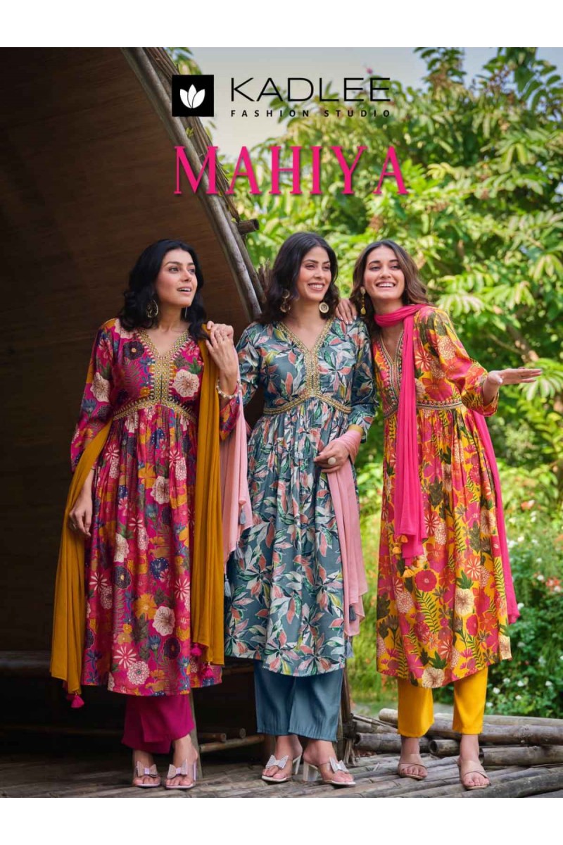Kadlee Mahiya Ethnic Wear Kurti Pant Dupatta Set Festive Collection