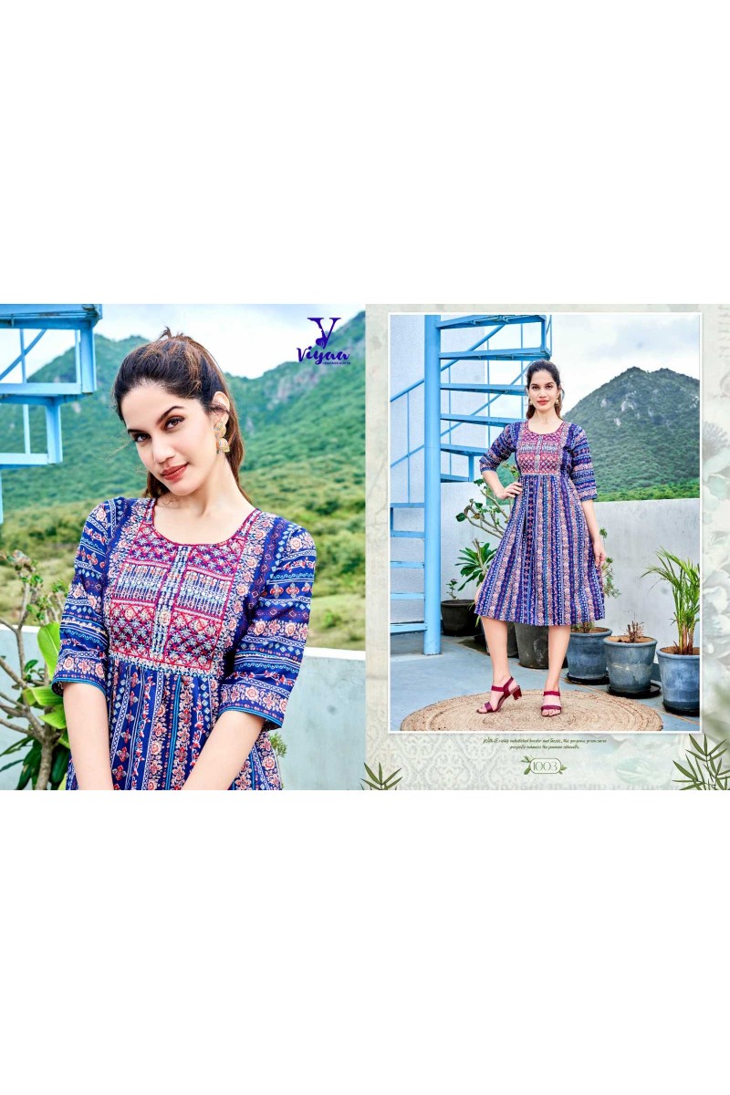 Viyaa Designer Maira Vol-5 New Designs Naira Style Kurti Catalog Dealers