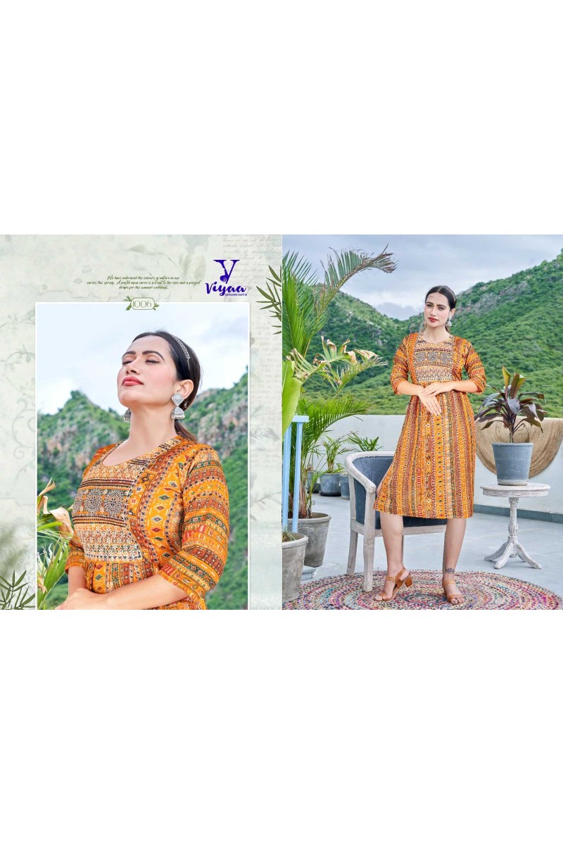 Viyaa Designer Maira Vol-5 New Designs Naira Style Kurti Catalog Dealers