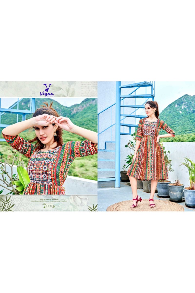 Viyaa Designer Maira Vol-5 New Designs Naira Style Kurti Catalog Dealers