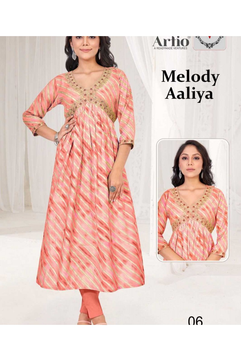 Artio Melody Aaliya-013 Women Wear Size Set Printed Kurti Catalog Set