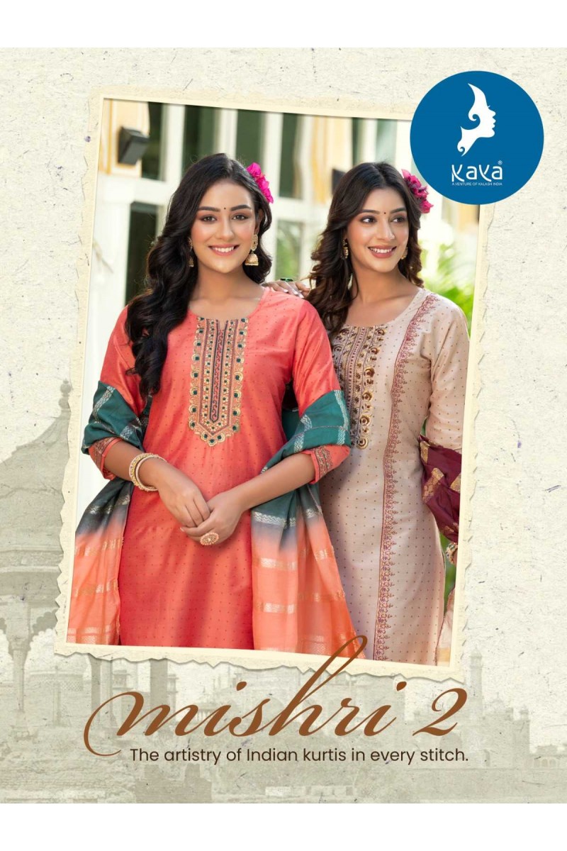 Kaya Mishri Vol-2 Wholesale Straight New Designer Silk Kurti Collection