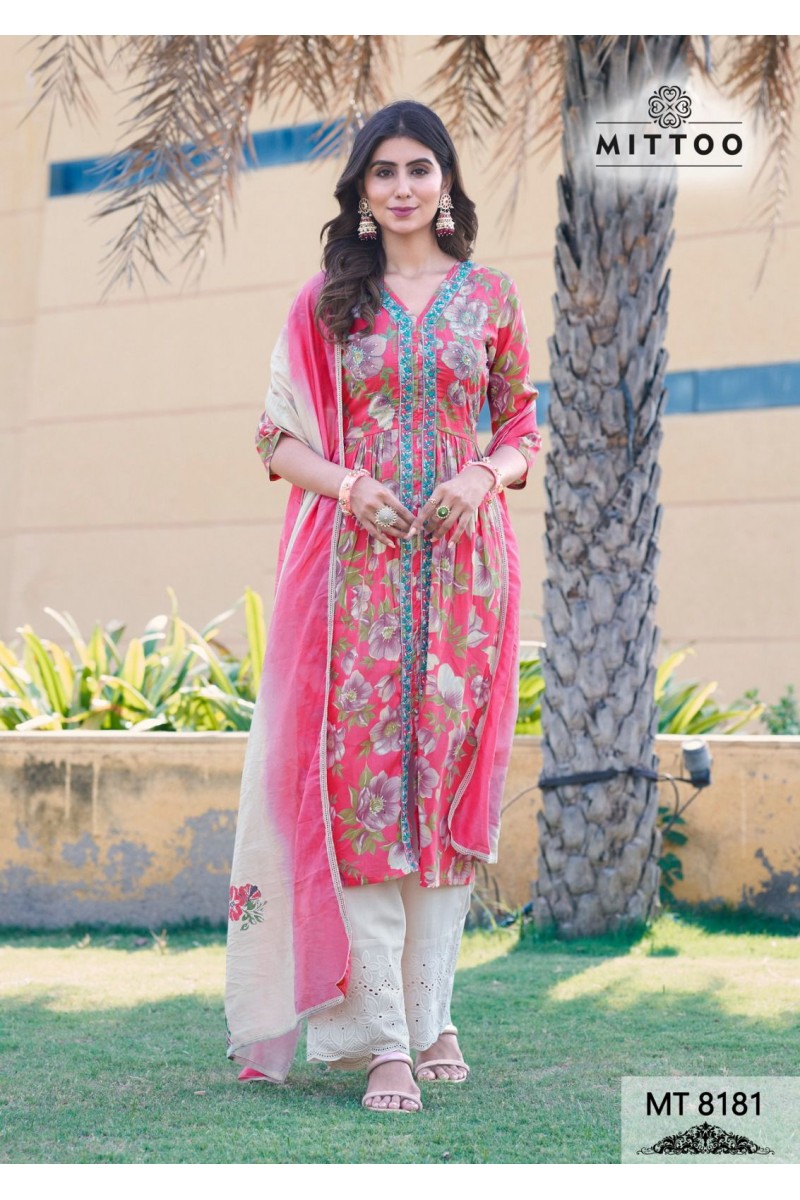 Mittoo Mt-8181 Casual Wear Designer Cotton Printed Combo Set