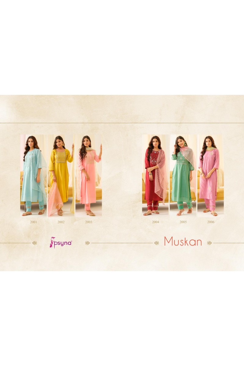 Psyna Muskan Vol-2 Viscose Silk With Designer Readymade Kurtis Collection