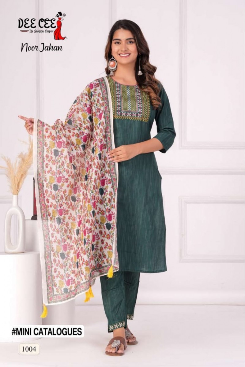 Dee Cee Noor Jahan Straight Style 3 Piece Pair Ladies Collection