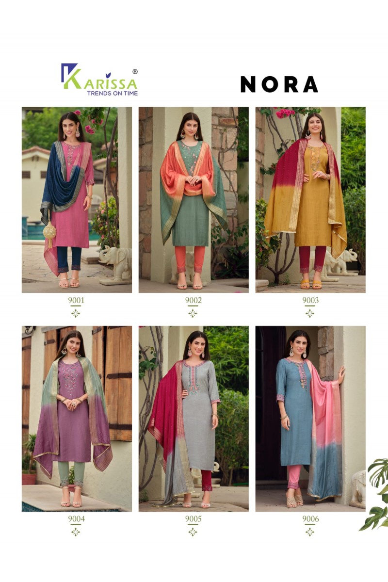 Karissa Nora Regular Wear Designer Kurti Catalog Set Wholesaler