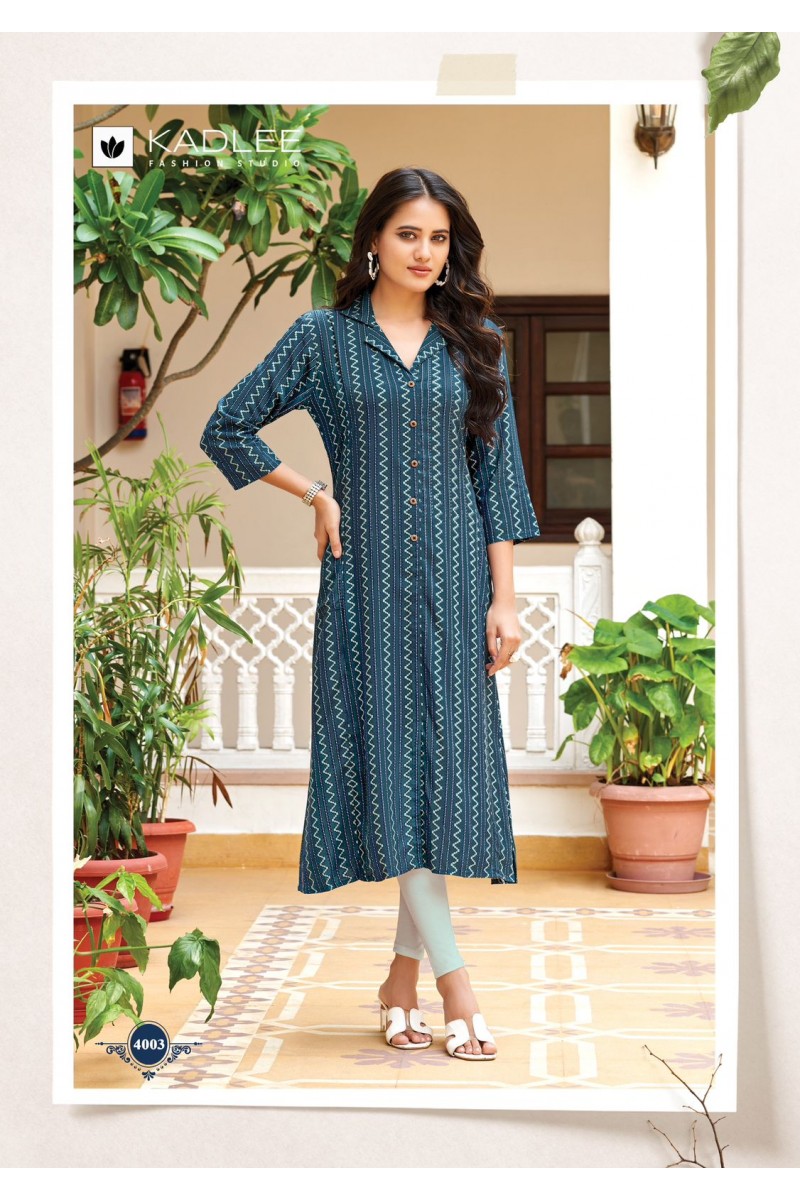 Kadlee Oraa Heavy Rayon Designer Kurtis Catalogues Collection