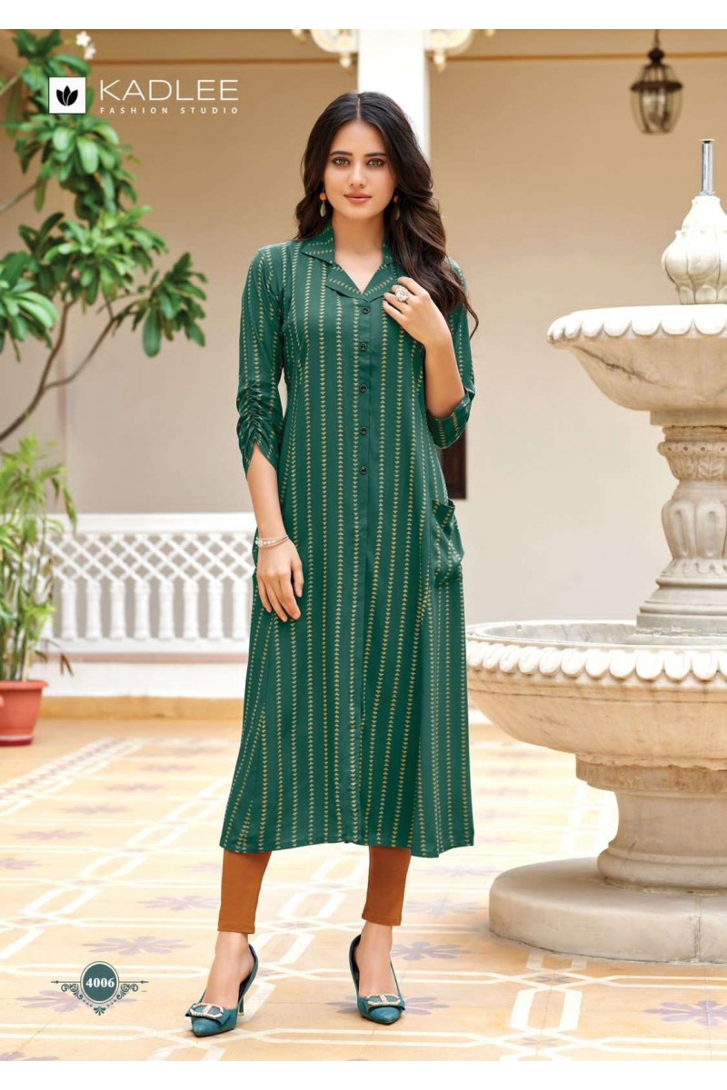 Kadlee Oraa Heavy Rayon Designer Kurtis Catalogues Collection