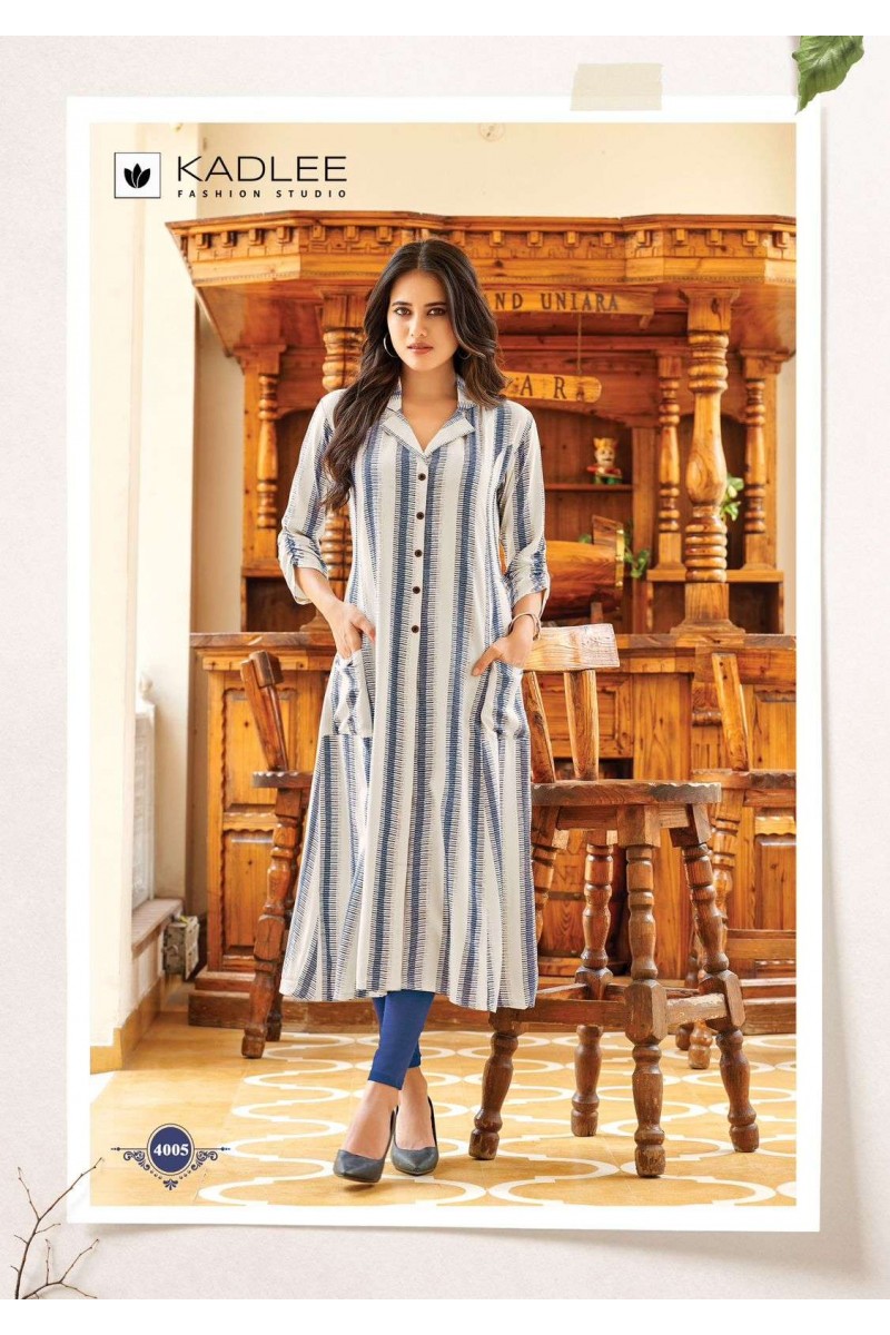 Kadlee Oraa Heavy Rayon Designer Kurtis Catalogues Collection