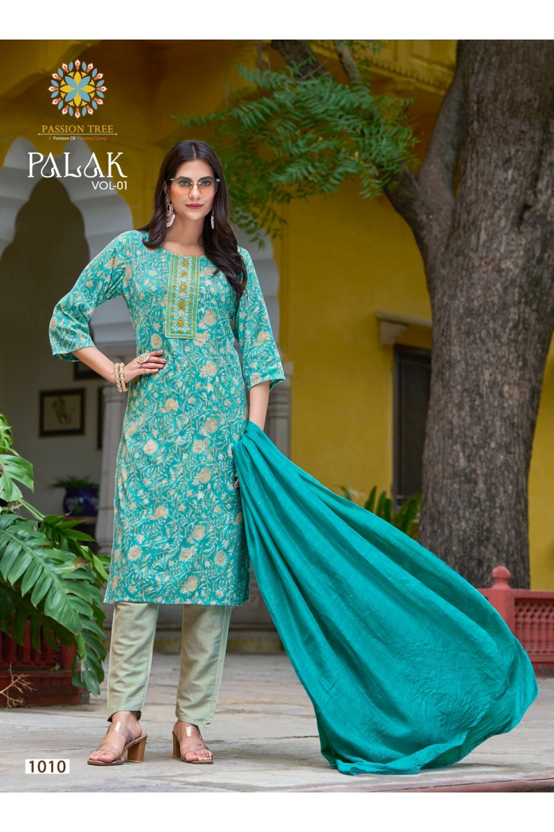 Passion Tree Palak Vol-1 Straight Cut Capsule Printed Latest Kurtis Designs