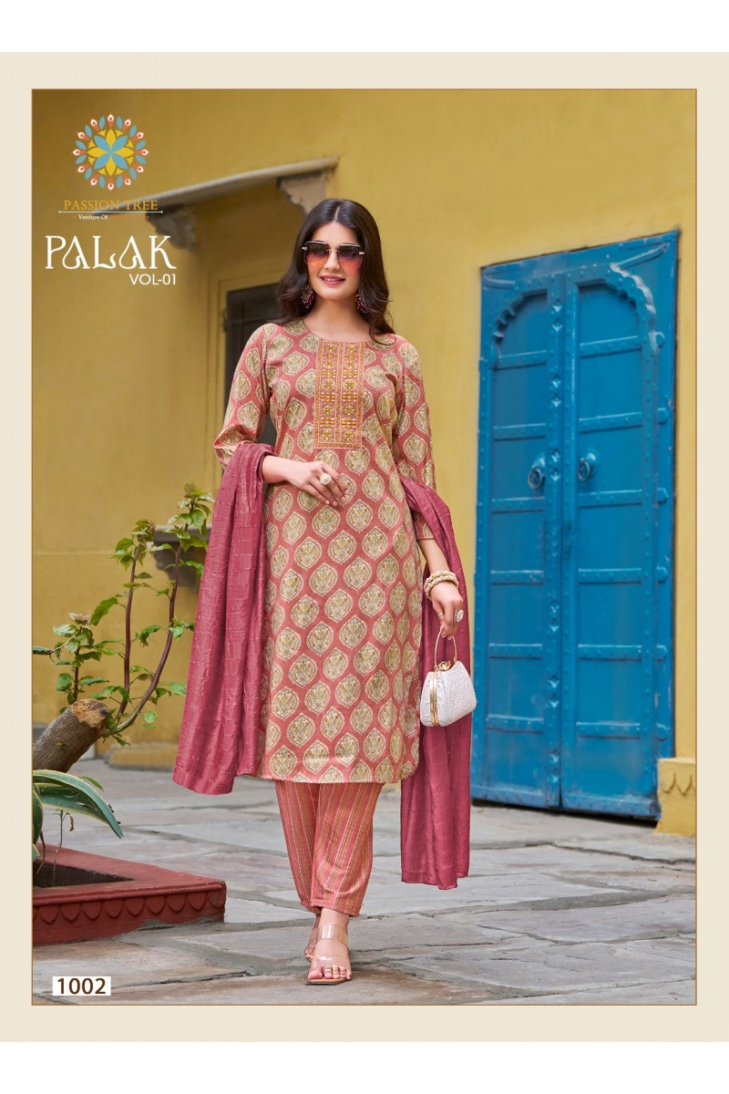 Passion Tree Palak Vol-1 Straight Cut Capsule Printed Latest Kurtis Designs