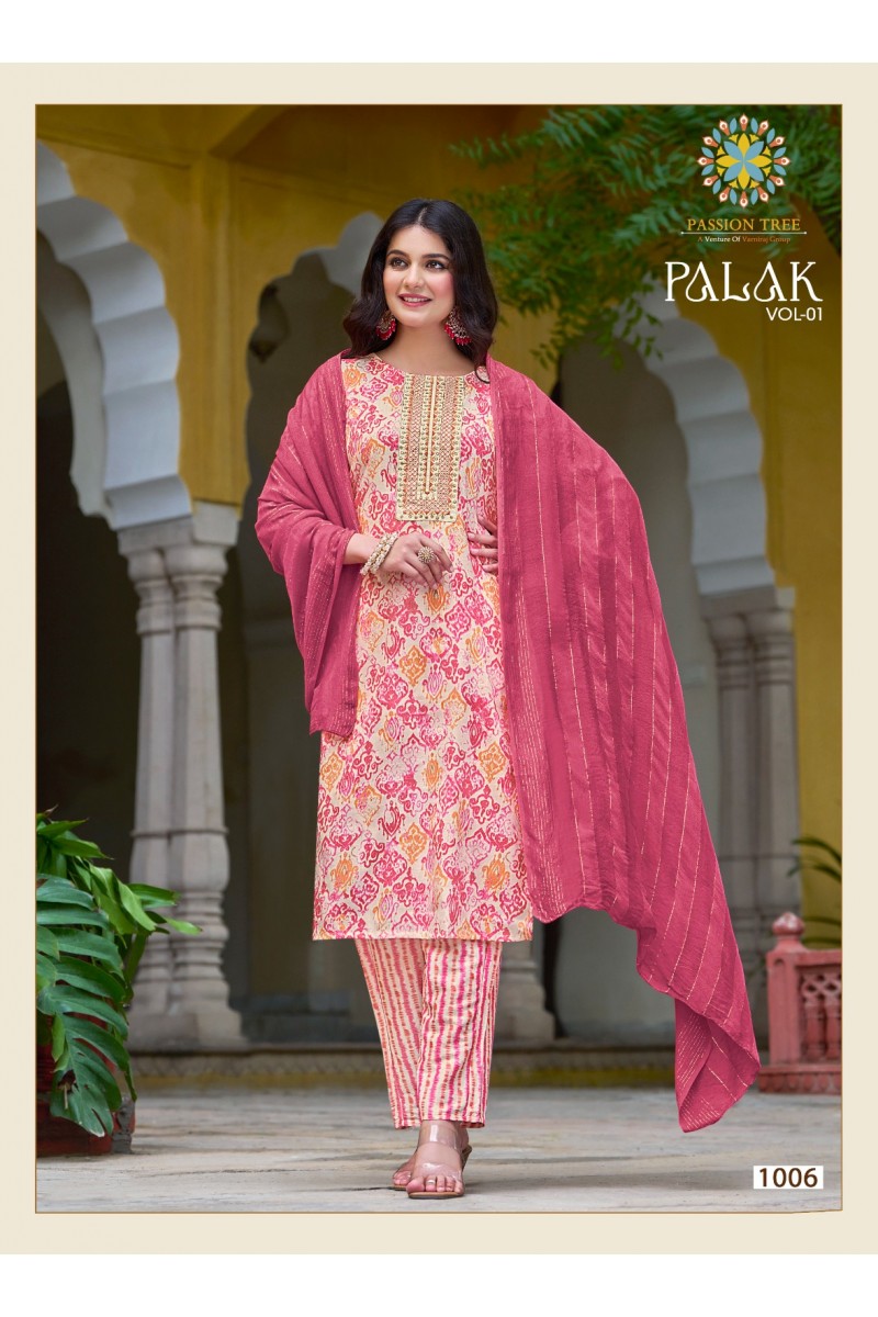 Passion Tree Palak Vol-1 Straight Cut Capsule Printed Latest Kurtis Designs