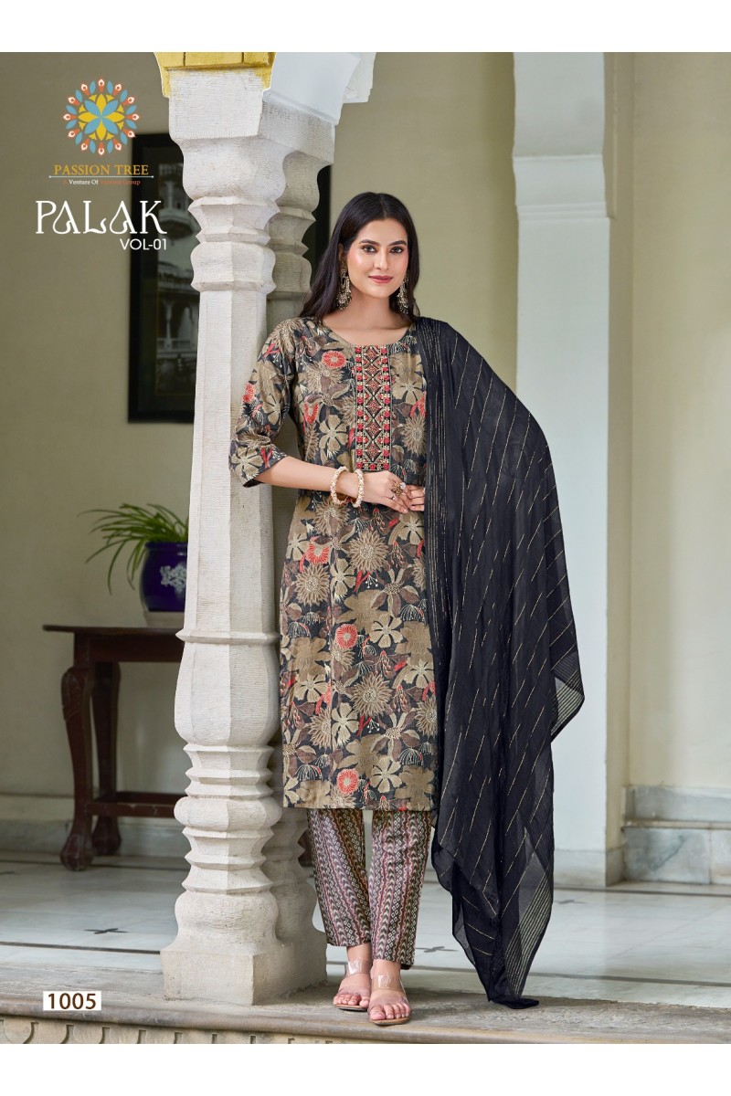 Passion Tree Palak Vol-1 Straight Cut Capsule Printed Latest Kurtis Designs