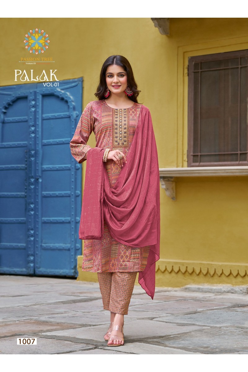 Passion Tree Palak Vol-1 Straight Cut Capsule Printed Latest Kurtis Designs