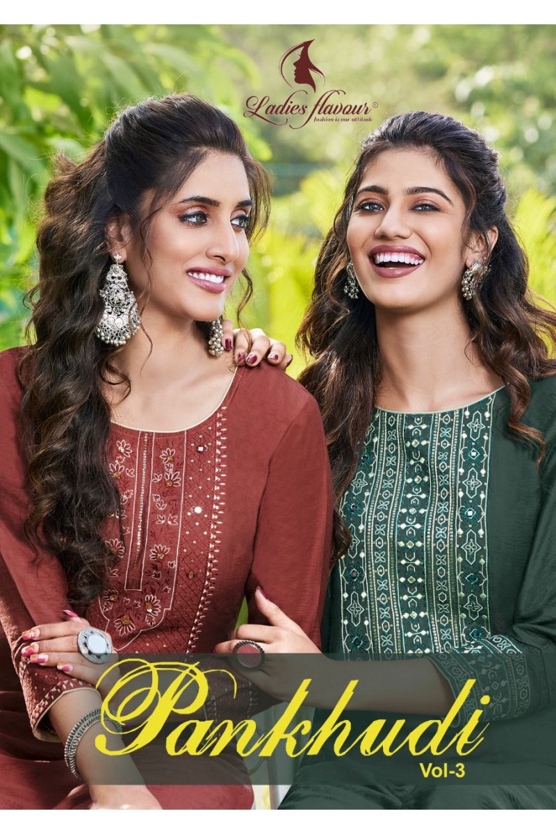 Ladies Flavour Pankhudi Vol-3 Latest Designer Casual Wear Kurti Wholesaler