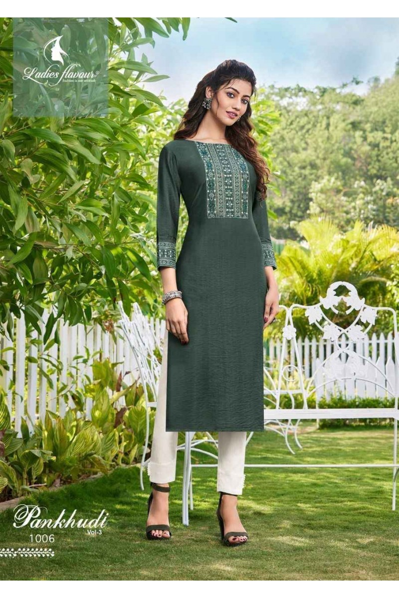 Ladies Flavour Pankhudi Vol-3 Latest Designer Casual Wear Kurti Wholesaler