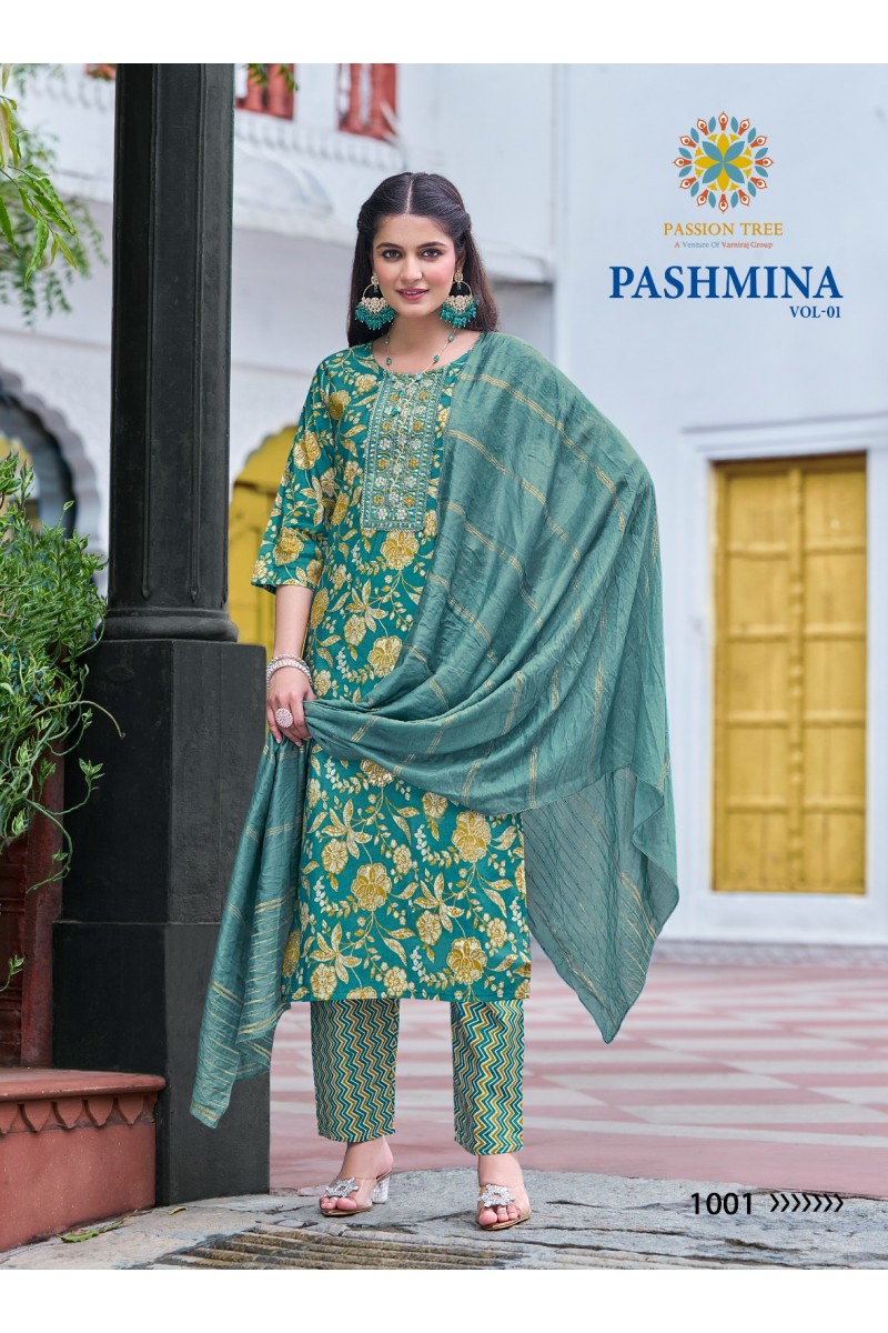 Passion Tree Pashmina Vol-1 Modal Chanderi Printed Ready Made Collection