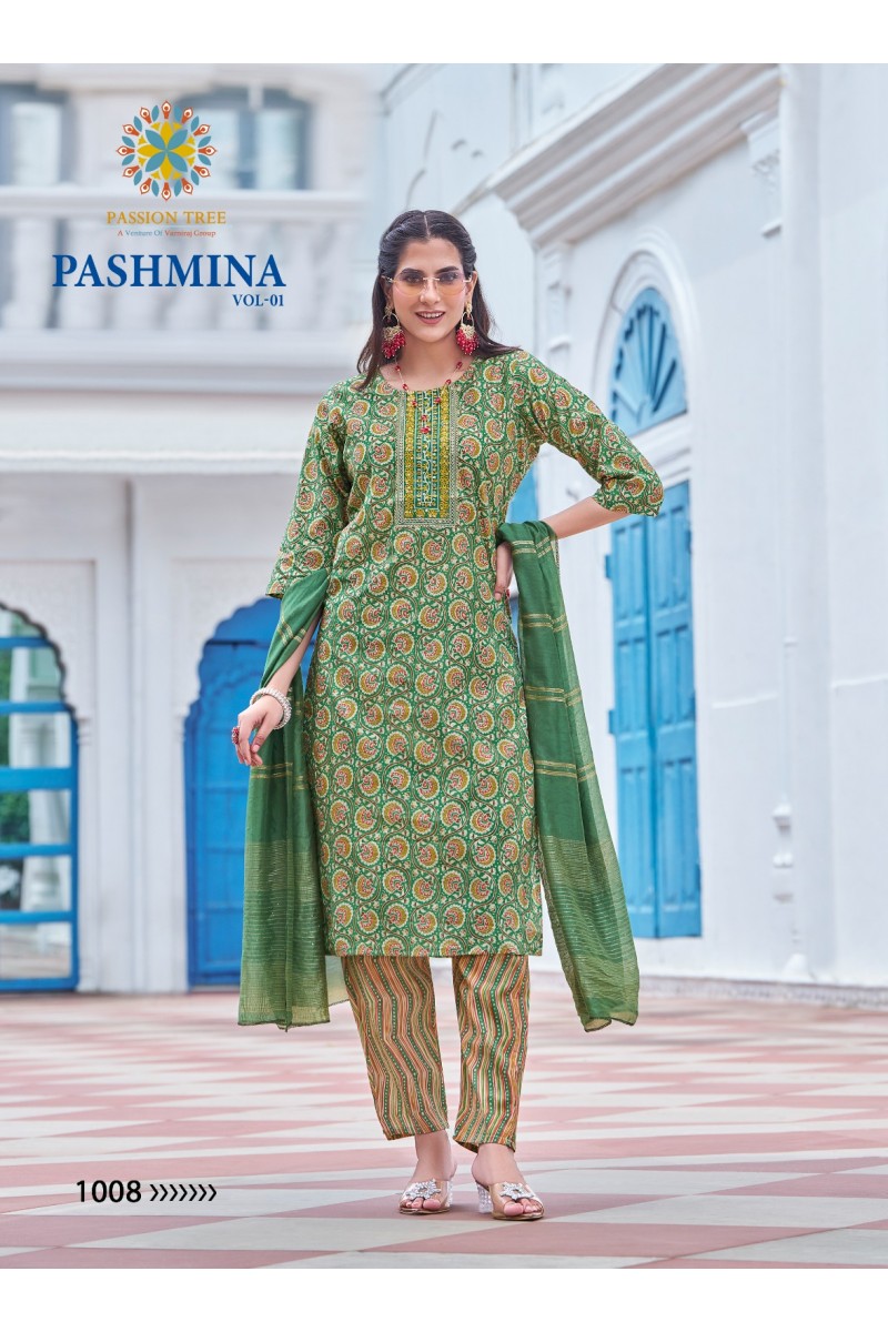 Passion Tree Pashmina Vol-1 Modal Chanderi Printed Ready Made Collection