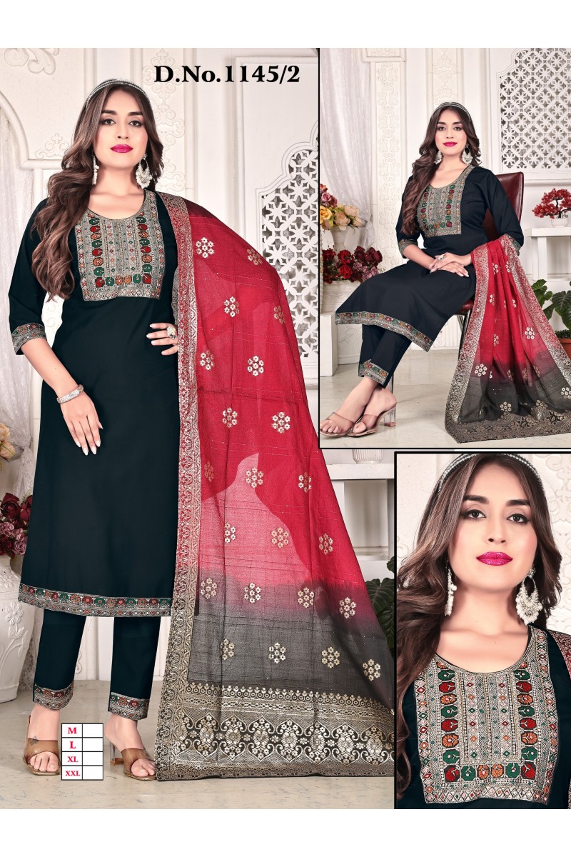 R-1145 Wholesale Casual Wear Readymade Kurtis Designs Combo Size Set