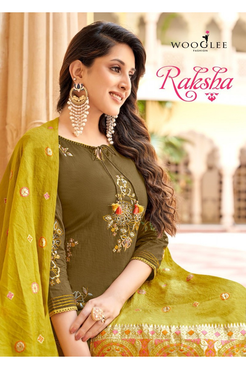 Wooglee Fashion Raksha Viscose With Handwork Designer Kurtis Wholesaler