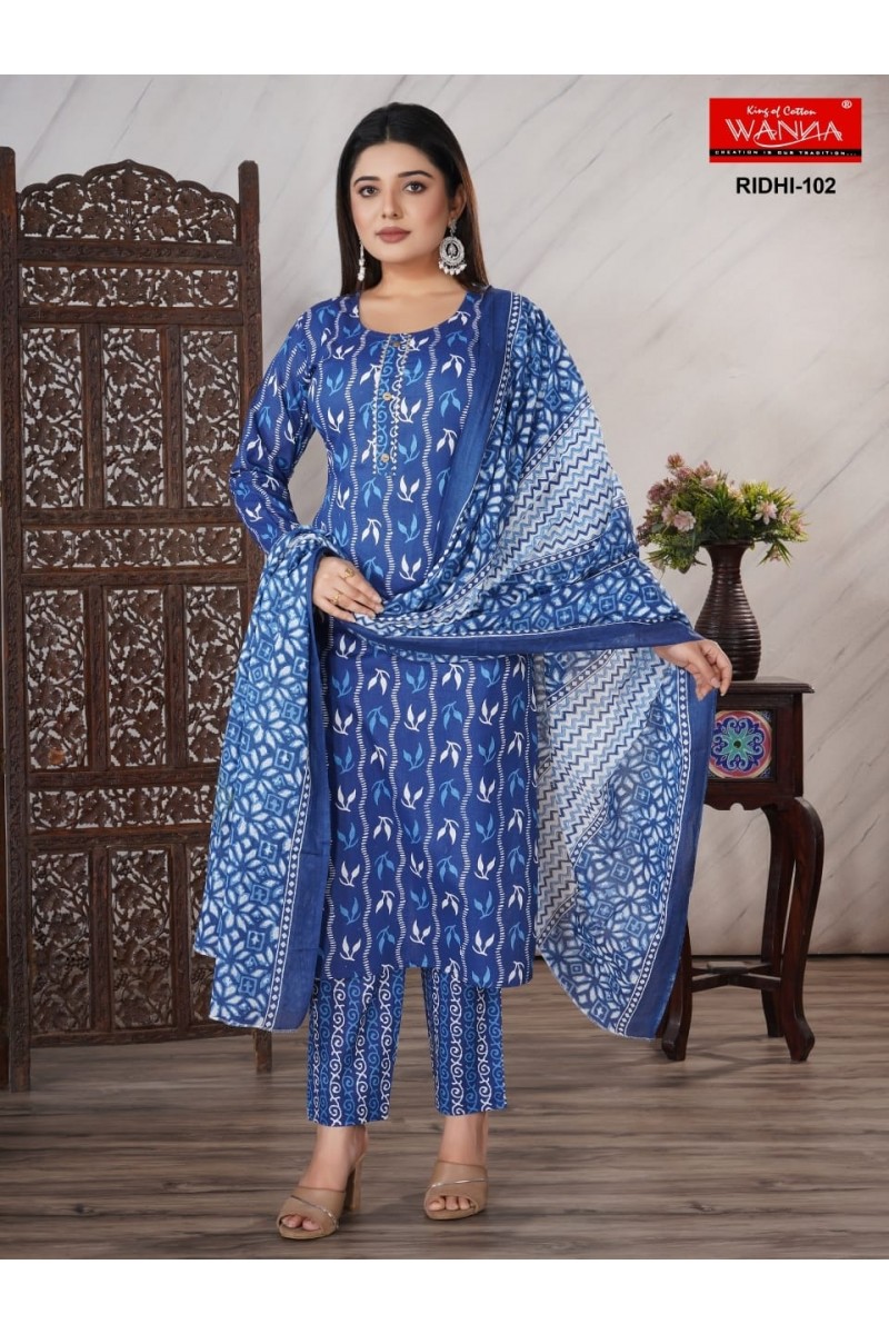Wanna Ridhi-102 Designer Wholesale Ladies Wear Cotton Combo Set Kurtis
