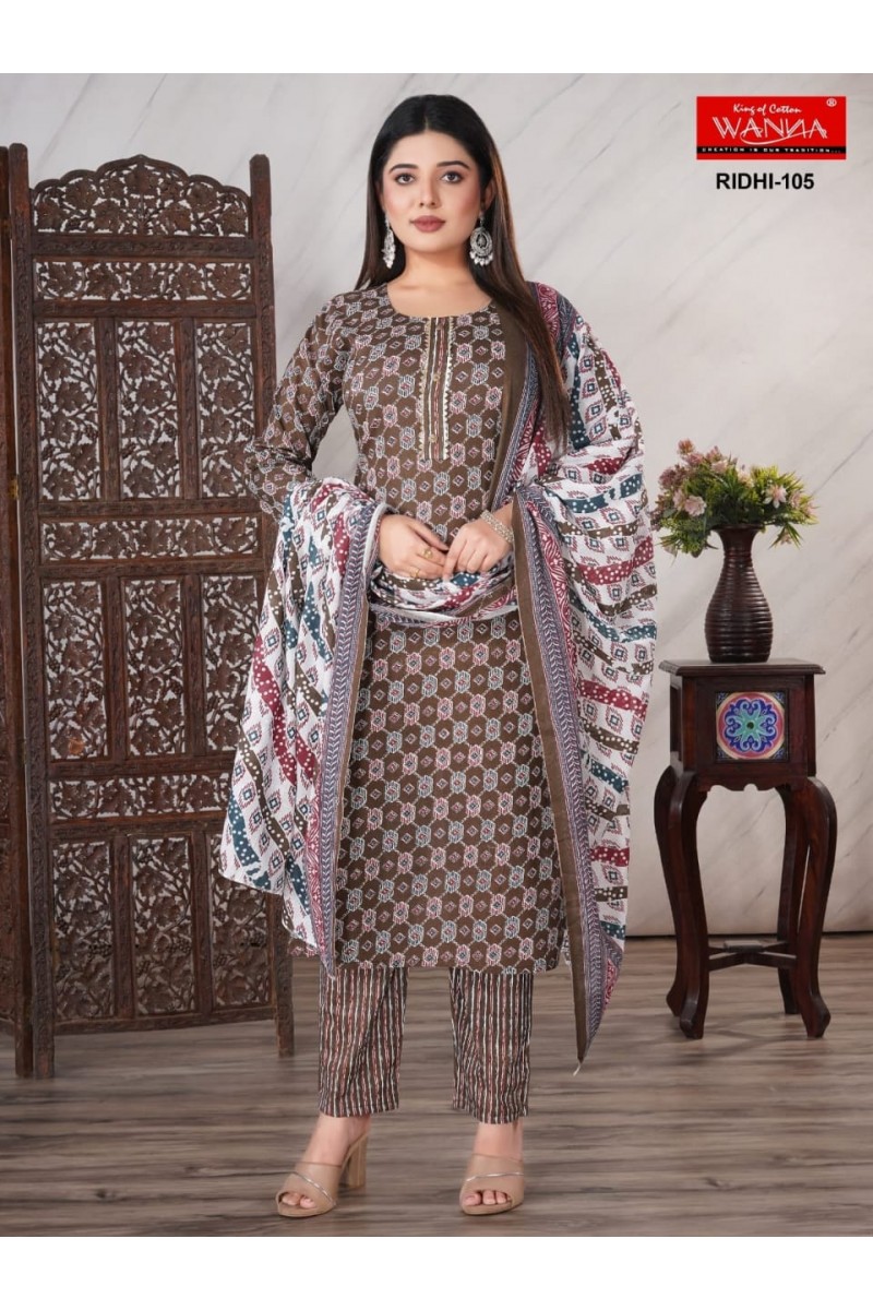 Wanna Ridhi-105 Designer Wholesale Ladies Wear Cotton Combo Set Kurtis