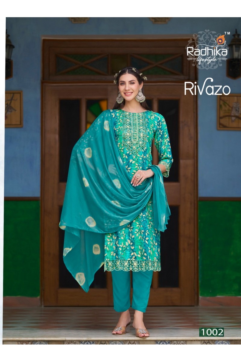 Radhika Lifestyle Rivazo Vol-1 Wholesale Rayon Printed Latest Kurti Designs