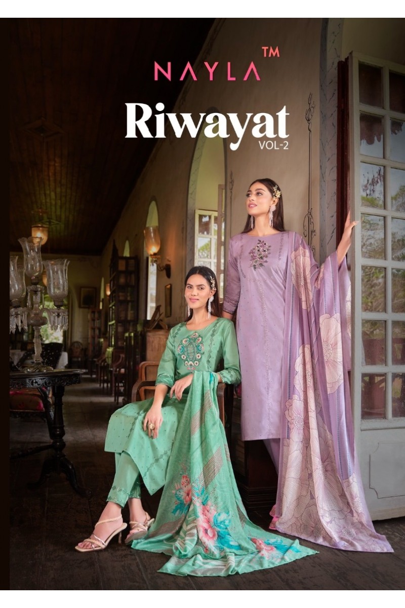 Nayla Riwayat Vol-2 Wholesale Exclusive Straight Cut Kurtis Collection