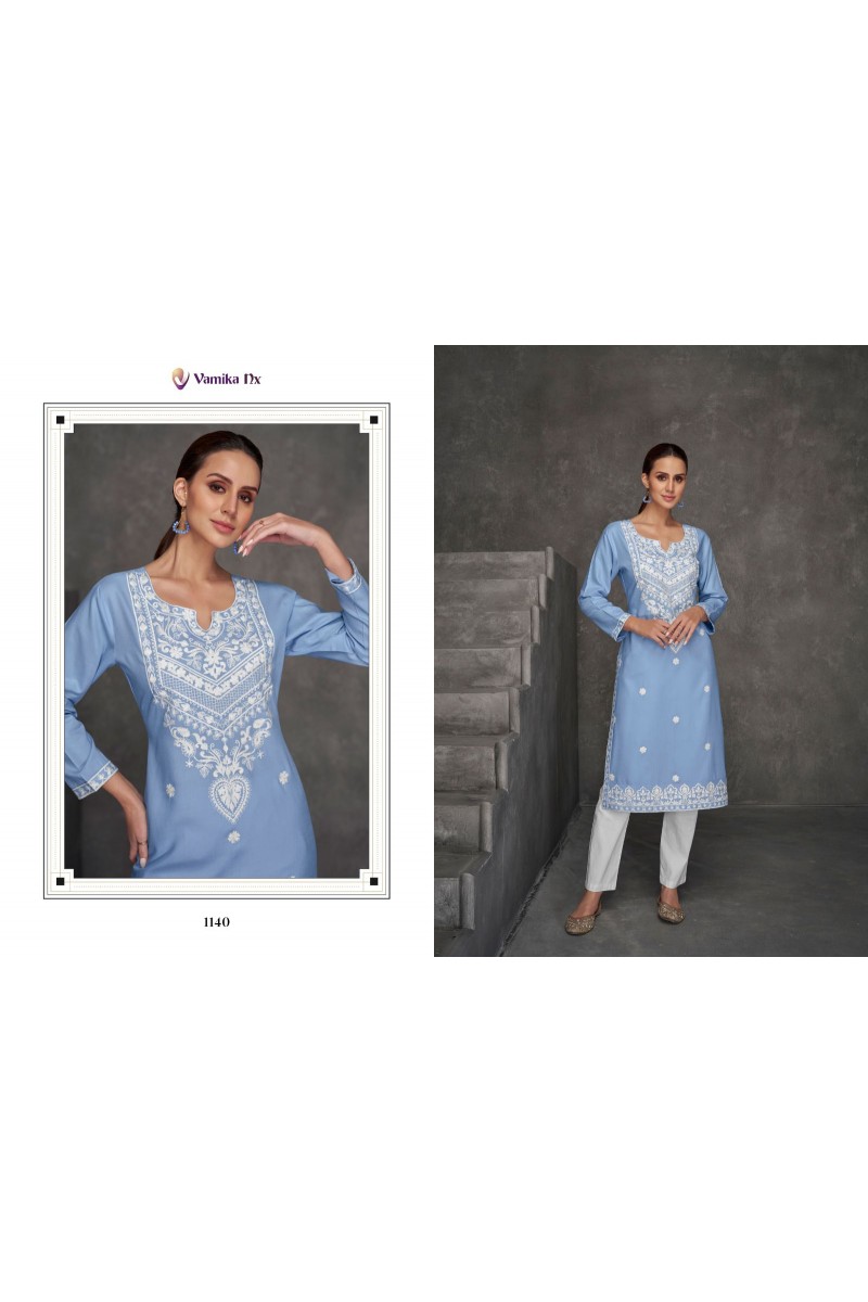 Vamika Nx Rooh Vol-7 Pure Rayon Kurti With Bottom For Casual Wear Collection