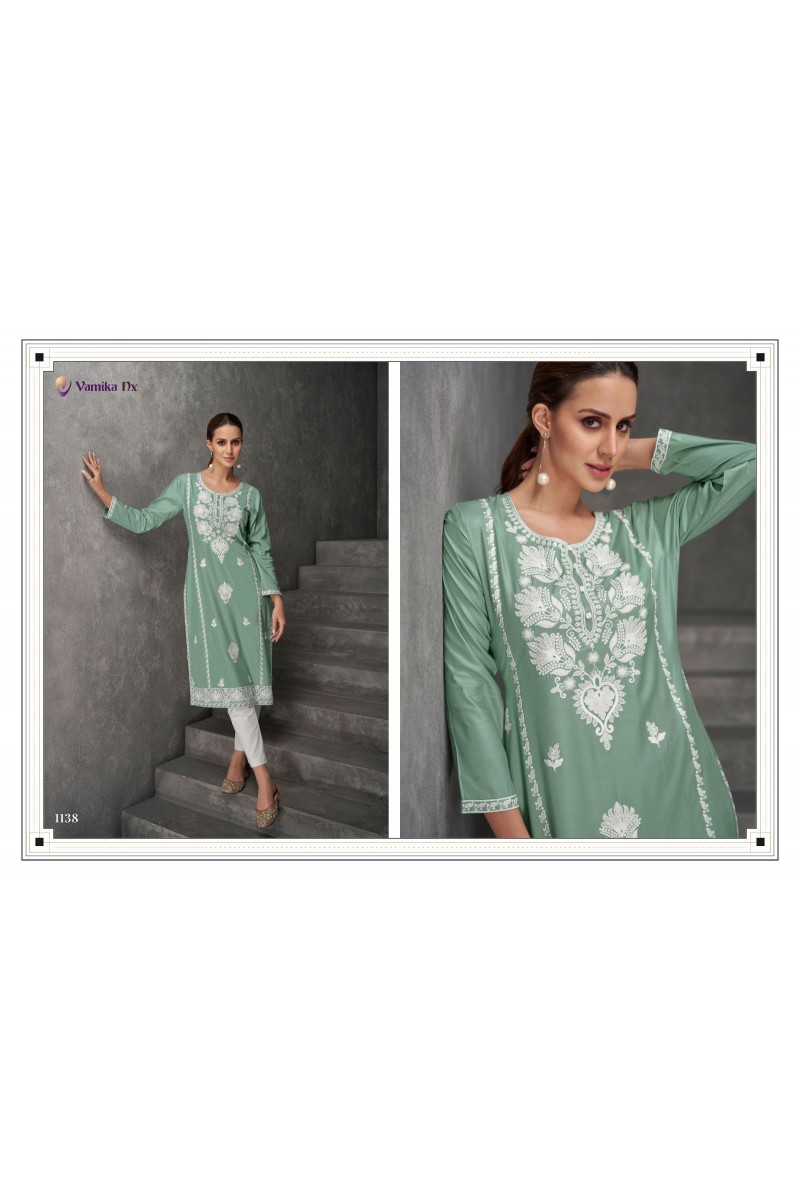 Vamika Nx Rooh Vol-7 Pure Rayon Kurti With Bottom For Casual Wear Collection