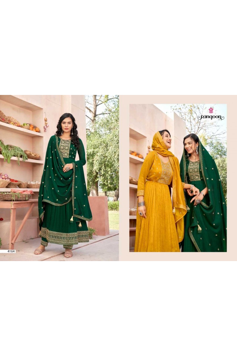 Rangoon Rooh Silk Anarkali Style Kurti Catalogue Set Collection