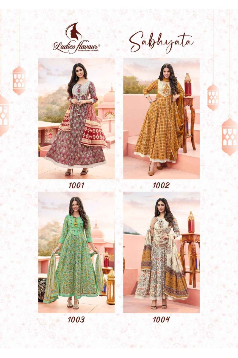 Ladies Flavour Sabhyata Designer Casual Wear New Designs Kurti