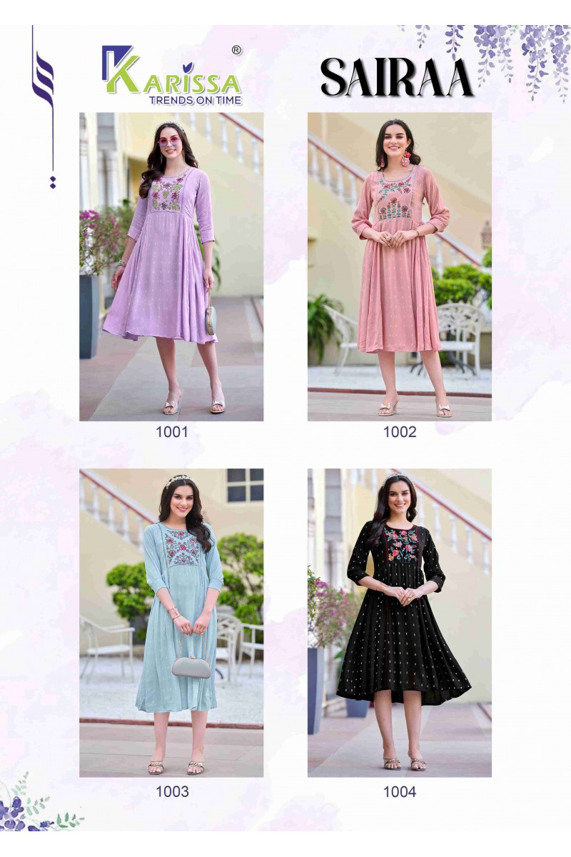 Karissa Sairaa Wholesale Readymade Designer Women's Wear Kurtis