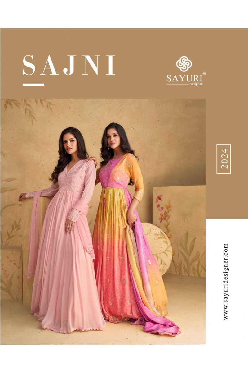 Sayuri Designer Sajni Women's Wear Anarkali Long Georgette Gowns