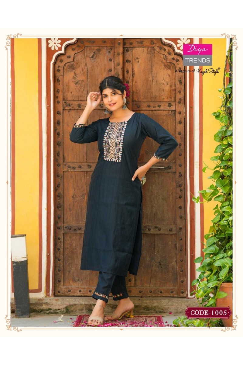 Diya Trends Satrangi Vol-1 Latest Fancy Designer Kurti Catalogue Set