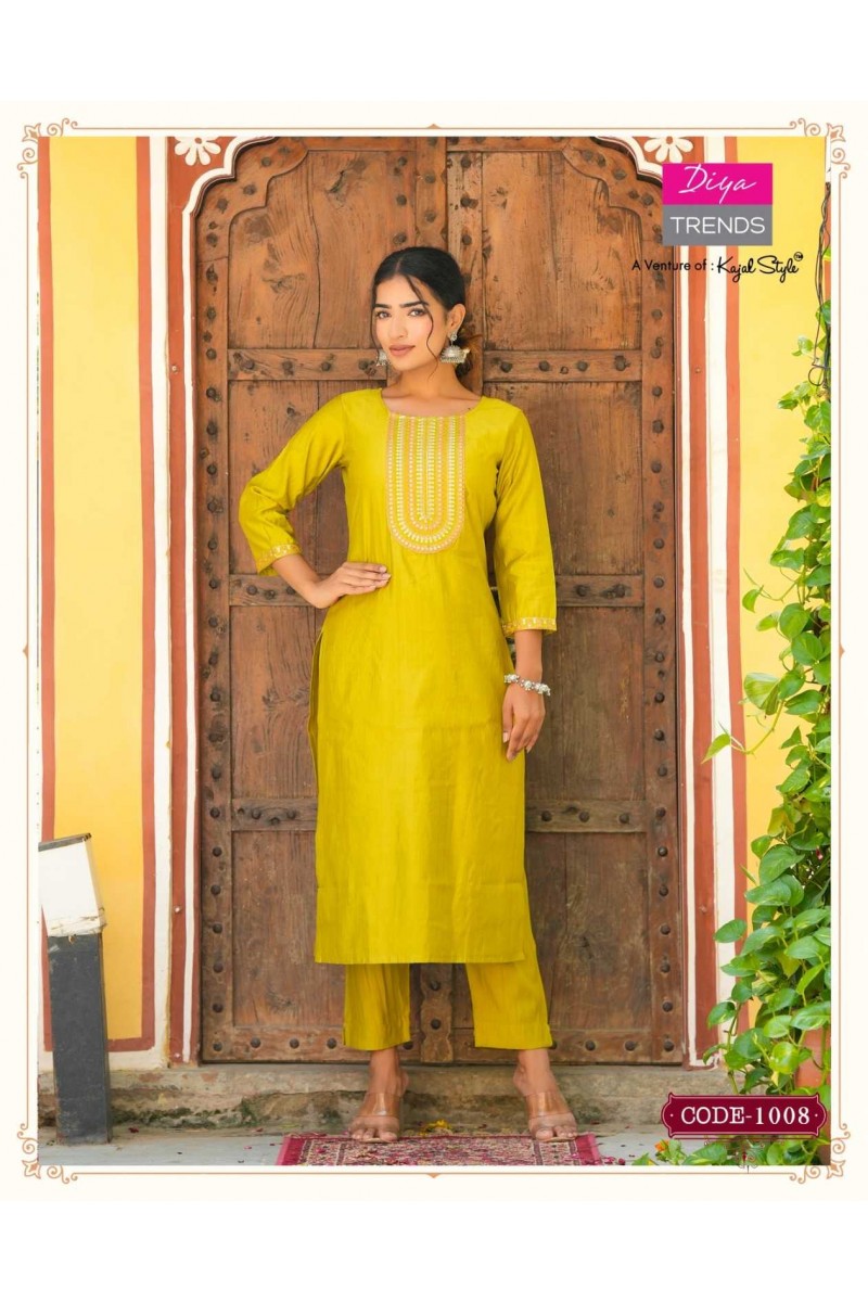 Diya Trends Satrangi Vol-1 Latest Fancy Designer Kurti Catalogue Set