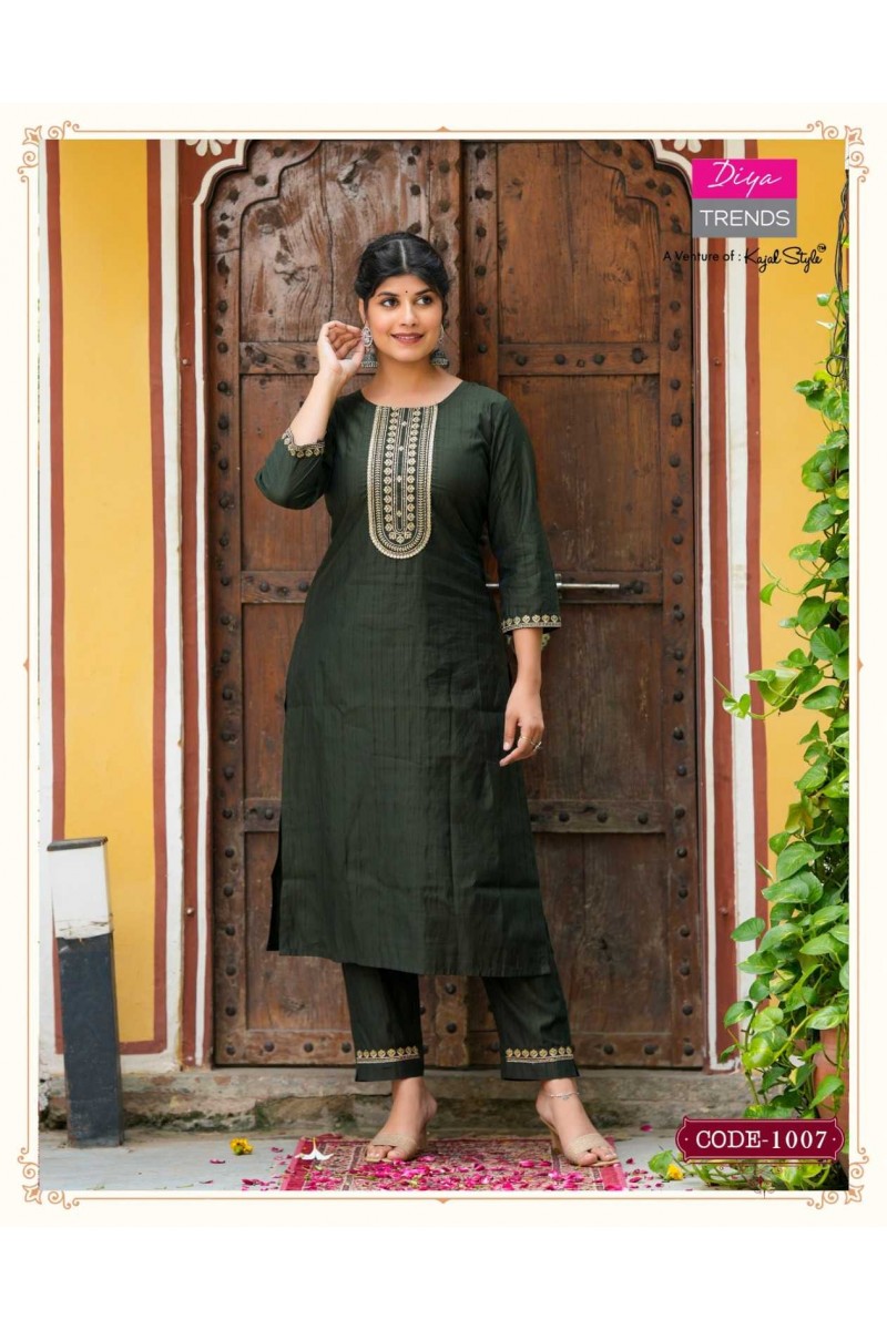 Diya Trends Satrangi Vol-1 Latest Fancy Designer Kurti Catalogue Set