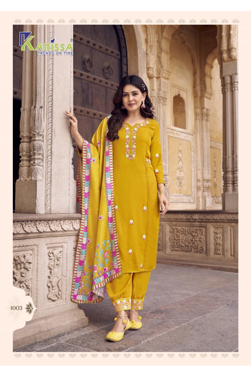 Karissa Shanaya Stylish Kurti Bottom Dupatta Pair Festive Wear Designs