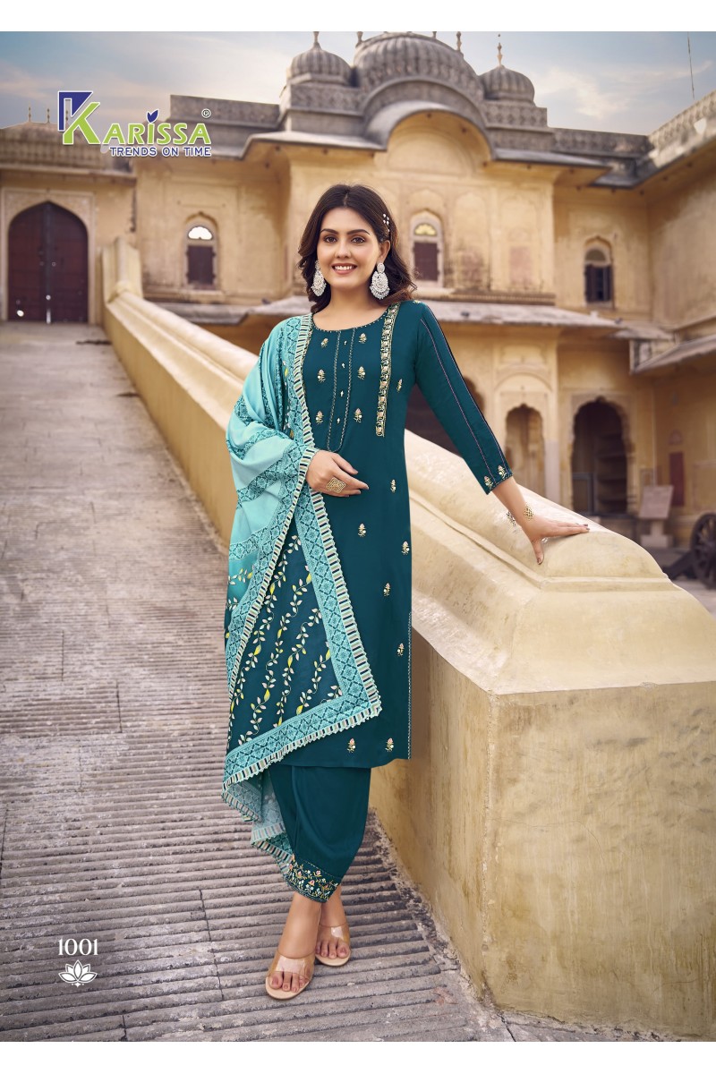 Karissa Shanaya Stylish Kurti Bottom Dupatta Pair Festive Wear Designs