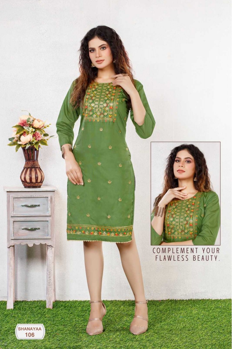 Banwery Shanayaa Chanderi Silk Designer Kurti Catalogue Set