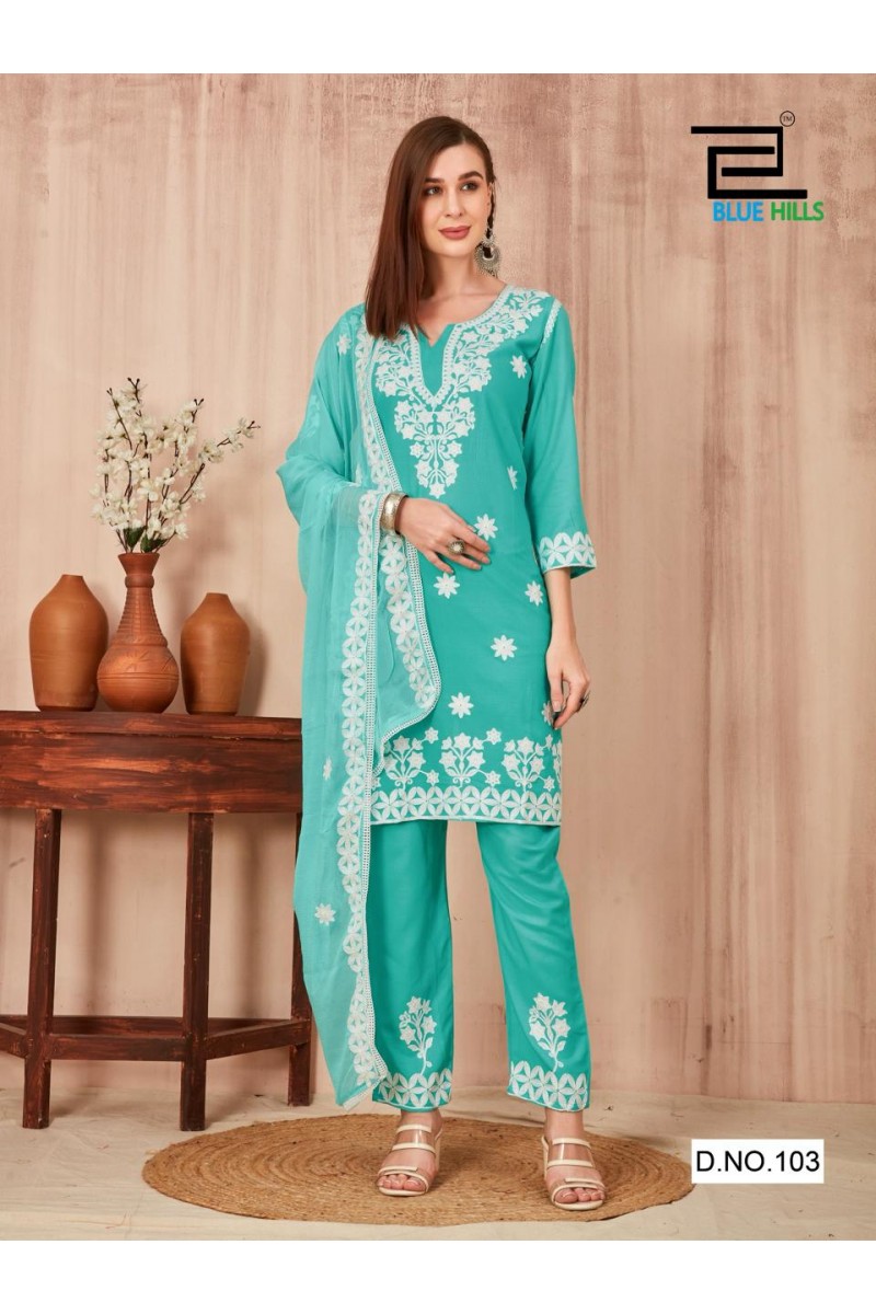 Blue Hills Shenaaz Wholesale Exclusive Top Bottom And Dupatta Catalogues