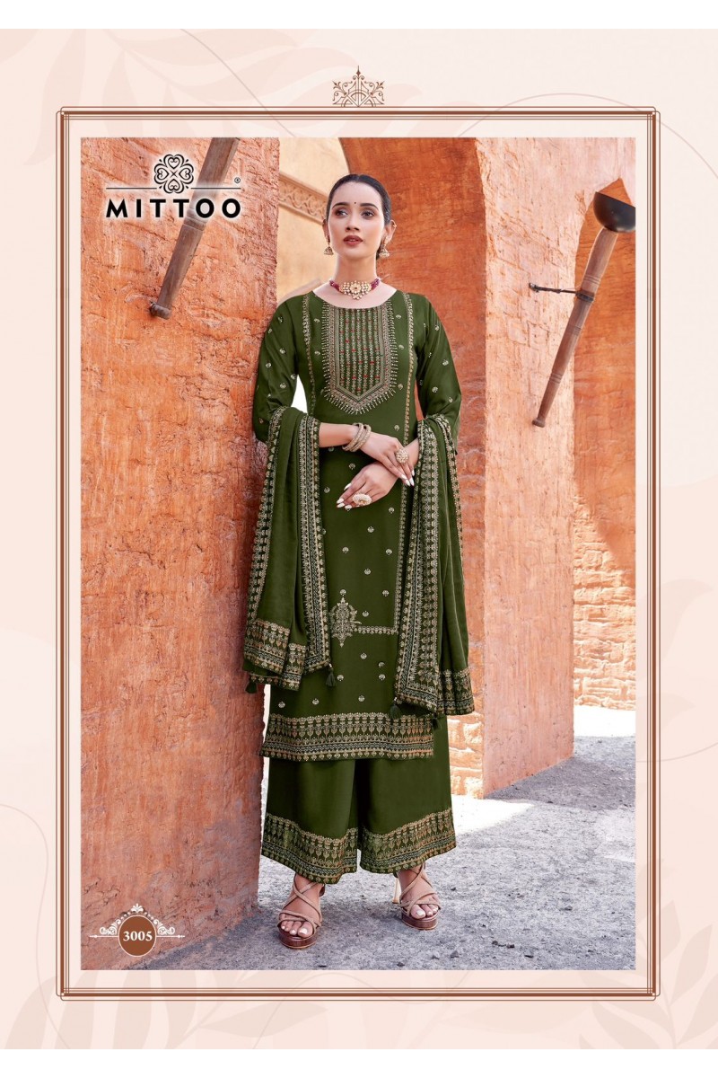 Mittoo Sparsh Designer Rayon Printed Kurti Bottom With Dupatta Collection