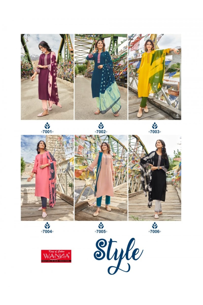 You(Wanna) Style Pure Quality of  Super Rayon Kurti With Pant Catalogue